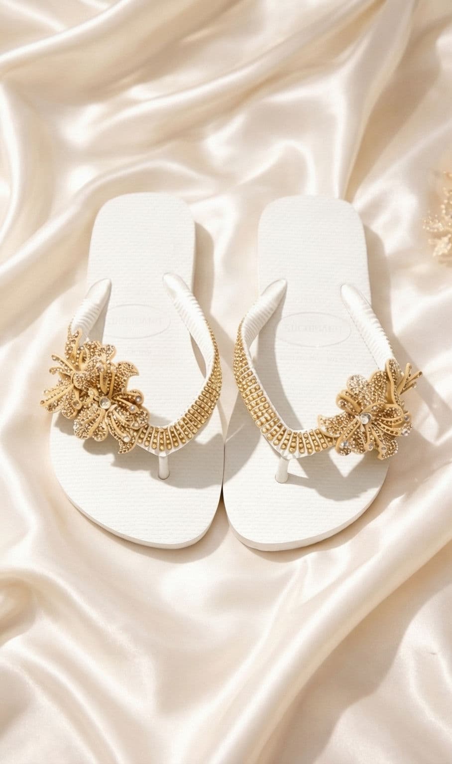 Havaiana Branca Flor Dupla
