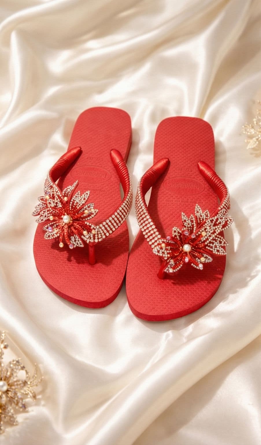 Havaiana Vermelha Flolhada